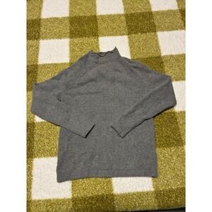 J Crew Always Gray Mock Neck Merino Wool Blend Sweater XXS Made in China